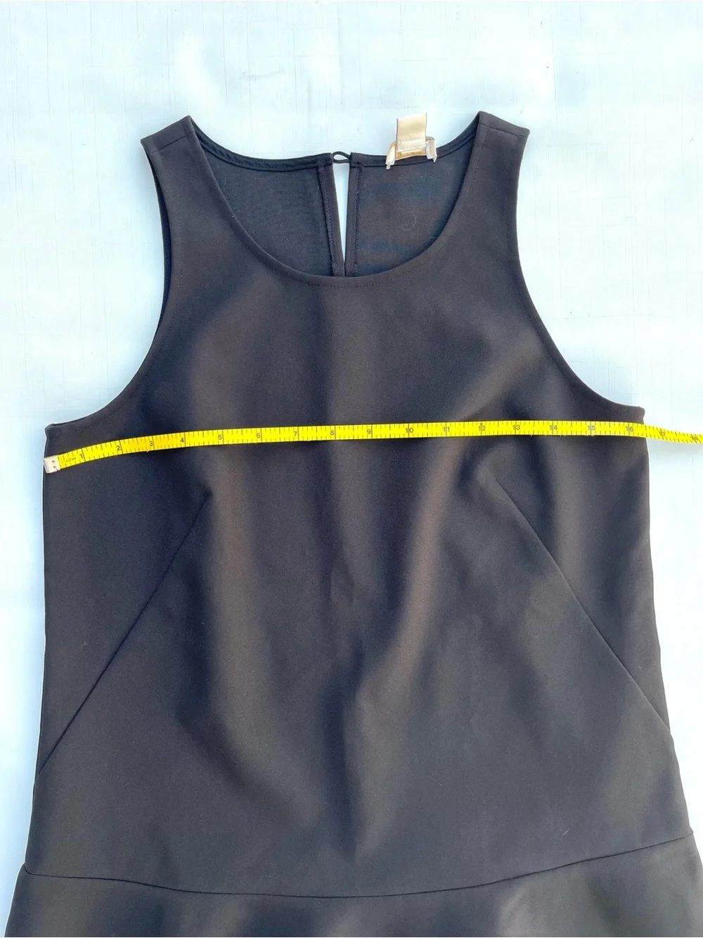 J. Crew Black Peplum Tank Top Sleeveless Blouse High Neck Size 0
